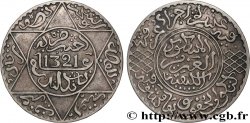 MAROKKO 5 Dirhams (1/2 Rial) Abdul Aziz I an 1321 1903 Paris