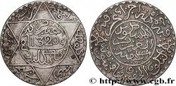 MOROCCO 2 1/2 Dirhams (1/4 Rial) Abdul Aziz I an 1320 1902 Londres