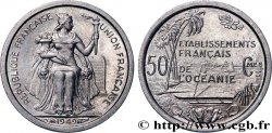 FRANZÖSISCHE POLYNESIA - Franzözische Ozeanien 50 Centimes Établissements Français de l’Océanie 1949 Paris