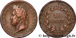 FRANZÖSISCHE KOLONIEN - Louis-Philippe, für Marquesas-Inseln  10 Centimes 1843 Paris