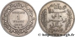 TUNISIA - Protettorato Francese 1 Franc au nom du Bey Mohamed En-Naceur an 1335 1916 Paris - A 