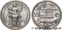 POLINESIA FRANCESE - Oceania Francese 50 Centimes Établissements Français de l’Océanie 1949 Paris 