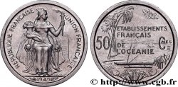 FRANZÖSISCHE POLYNESIA - Franzözische Ozeanien 50 Centimes Établissements Français de l’Océanie 1949 Paris