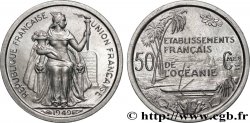 FRANZÖSISCHE POLYNESIA - Franzözische Ozeanien 50 Centimes Établissements Français de l’Océanie 1949 Paris