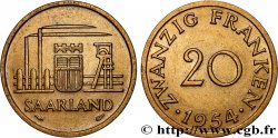 SAARLAND 20 Franken 1954 Paris