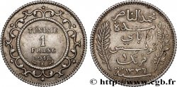 TUNISIA - Protettorato Francese 1 Franc AH 1336 1918 Paris 