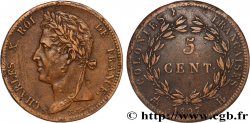 FRANZÖSISCHE KOLONIEN - Charles X, für Martinique und Guadeloupe 5 Centimes Charles X 1827 La Rochelle - A