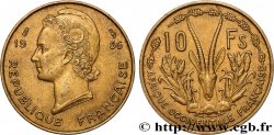 AFRICA OCCIDENTALE FRANCESA  10 Francs 1956 Paris 