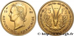 AFRICA FRANCESA DEL OESTE Essai de 25 Francs Marianne / antilope 1956 Paris