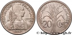 FRANZÖSISCHE-INDOCHINA 20 Centièmes 1941 San Francisco
