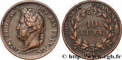 FRENCH COLONIES - Louis-Philippe for Guadeloupe 10 Centimes 1841 Paris