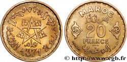 MARUECOS - PROTECTORADO FRANCÉS Essai de 20 Francs AH 1371 1952 Paris