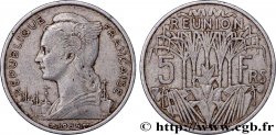 REUNION ISLAND 5 Francs 1955 Paris