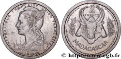 MADAGASCAR French Union 2 Francs 1948 Paris