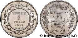 TUNISIA - FRENCH PROTECTORATE 1 Franc AH 1335 1917 Paris