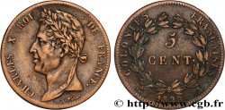 COLONIE FRANCESI - Carlo X, per Guyana 5 Centimes Charles X 1829 Paris - A 