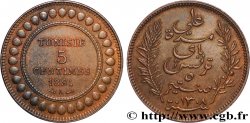 TUNISIE - PROTECTORAT FRANÇAIS 5 Centimes AH 1308 1891 Paris