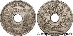 TUNISIA - Protettorato Francese 25 Centimes AH 1337 1919 Paris 