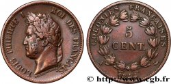 COLONIE FRANCESI - Luigi Filippo, per Isole Marchesi 5 Centimes Louis Philippe Ier 1844 Paris - A 