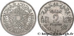 MOROCCO - FRENCH PROTECTORATE 2 Francs AH 1370 1951 Paris