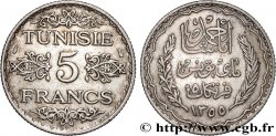 TUNISIA - Protettorato Francese 5 Francs AH 1355 1936 Paris 