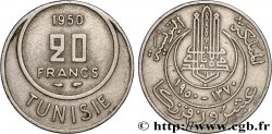 TUNESIEN - Französische Protektorate  20 Francs AH1370 1950 Paris