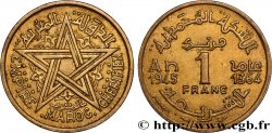 MOROCCO - FRENCH PROTECTORATE 1 Franc AH 1364 1945 Paris