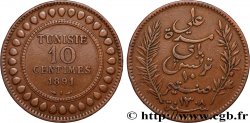 TUNISIA - FRENCH PROTECTORATE 10 Centimes AH1308 1891 Paris