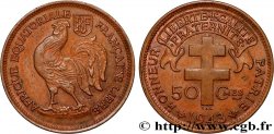 AFRIQUE ÉQUATORIALE FRANÇAISE - FRANCE LIBRE 50 Centimes 1943 Prétoria