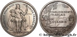 FRENCH POLYNESIA - Oceania Francesa Essai de 50 Centimes établissements français de l’Océanie 1949 Paris