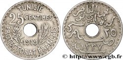 TUNISIA - FRENCH PROTECTORATE 25 Centimes AH 1337 1919 Paris