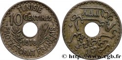 TUNESIEN - Französische Protektorate  10 Centimes AH 1337 1918 Paris