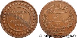 TUNISIA - FRENCH PROTECTORATE 10 Centimes AH1332 1914 Paris