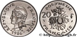 POLINESIA FRANCESE 20 Francs I.E.O.M Marianne  1986 Paris 