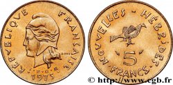 NEW HEBRIDES (VANUATU since 1980) 5 Francs  1975 Paris