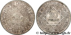 MOROCCO - FRENCH PROTECTORATE 20 Francs AH 1347 1928 Paris