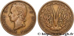 FRANZÖSISCHE WESTAFRIKA 25 Francs 1956 Paris