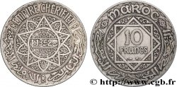 MARUECOS - PROTECTORADO FRANCÉS 10 Francs AH1352 1933 Paris