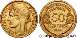 FRENCH WEST AFRICA 50 Centimes Morlon 1944 Londres