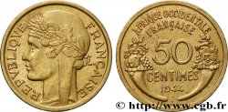 AFRIQUE OCCIDENTALE FRANÇAISE 50 Centimes Morlon 1944 Londres