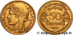 AFRICA FRANCESA DEL OESTE 50 Centimes Morlon 1944 Londres