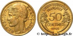 AFRICA FRANCESA DEL OESTE 50 Centimes Morlon 1944 Londres