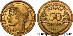 FRENCH WEST AFRICA 50 Centimes Morlon 1944 Londres