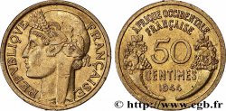 FRANZÖSISCHE WESTAFRIKA 50 Centimes Morlon 1944 Londres