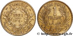 TUNISIA - FRENCH PROTECTORATE Bon pour 1 Franc sans le nom du Bey AH1340 1921 Paris