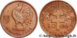 MADAGASCAR - Forze Francesi Libere 50 Centimes 1943 Prétoria 