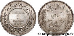 TUNISIE - PROTECTORAT FRANÇAIS 1 Franc au nom du Bey Mohamed El Hadi  an 1322 1904 Paris