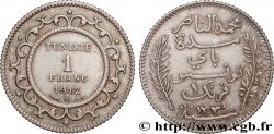 TUNISIA - French protectorate 1 Franc AH 1330 1912 Paris