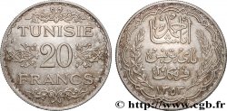 TUNISIE - PROTECTORAT FRANÇAIS 20 Francs au nom du Bey Ahmed an 1353 1934 Paris