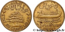 LIBAN - TROISIÈME RÉPUBLIQUE 5 Piastres État du Grand Liban 1936 Paris